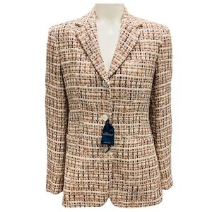 BELVEST IVORY / COPPER METALLIC TWEED BLAZER